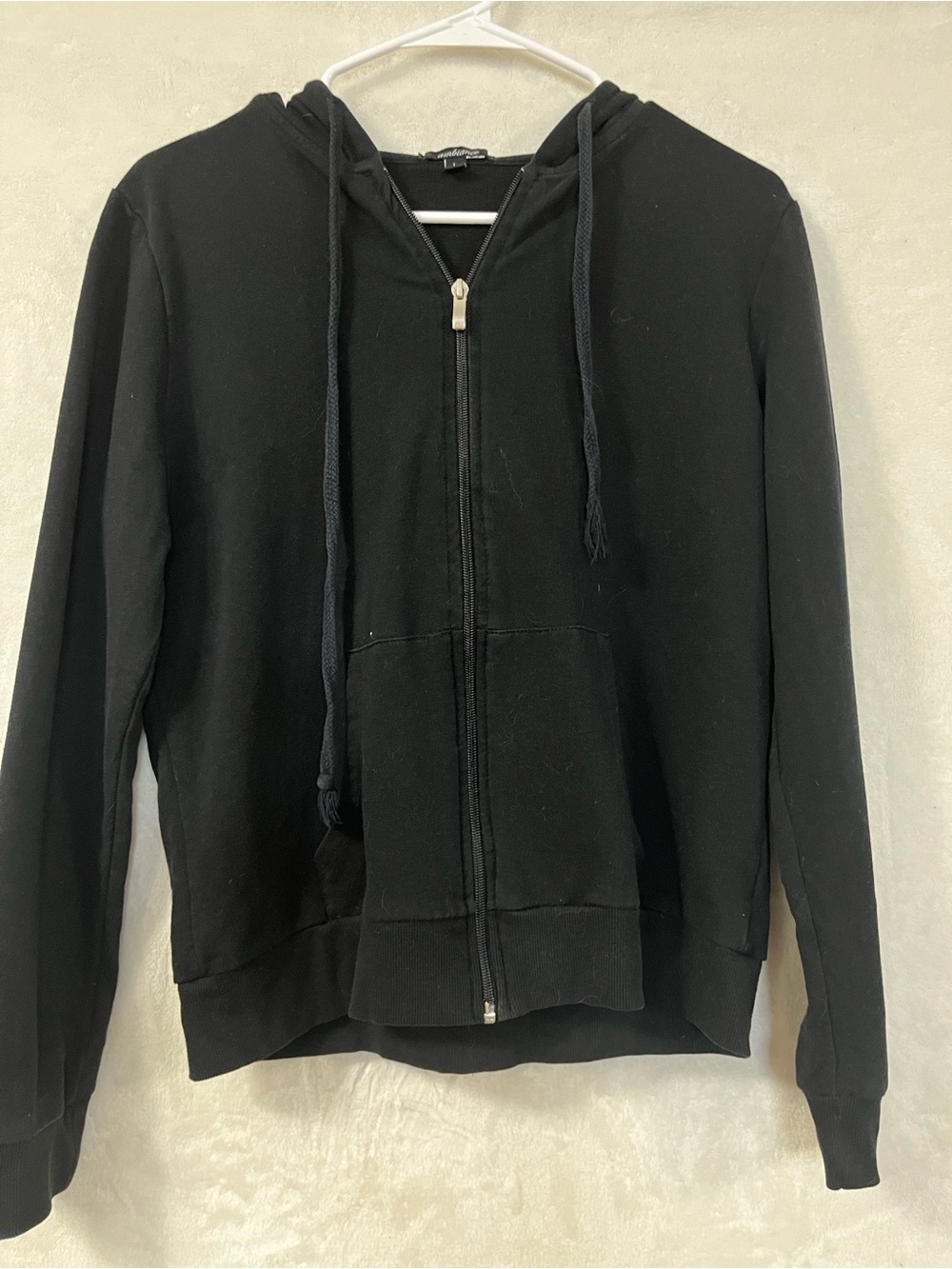 Women's Black Zip-Up Hoodie Jacket